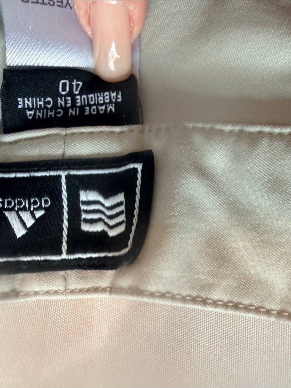 adidas Beige/Tan Casual shorts with Woven Logo Patch